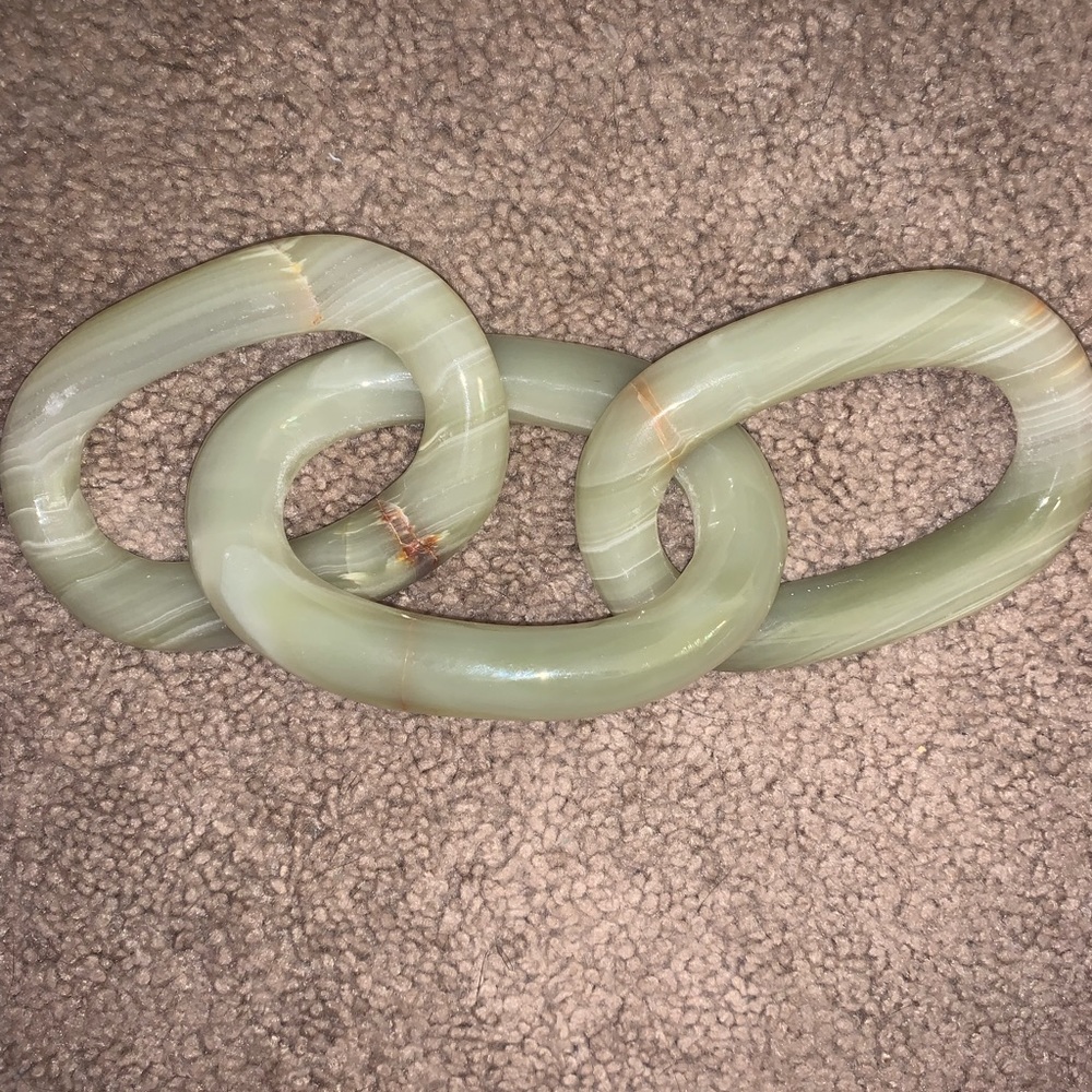 Green Onyx Crystal Chain Links